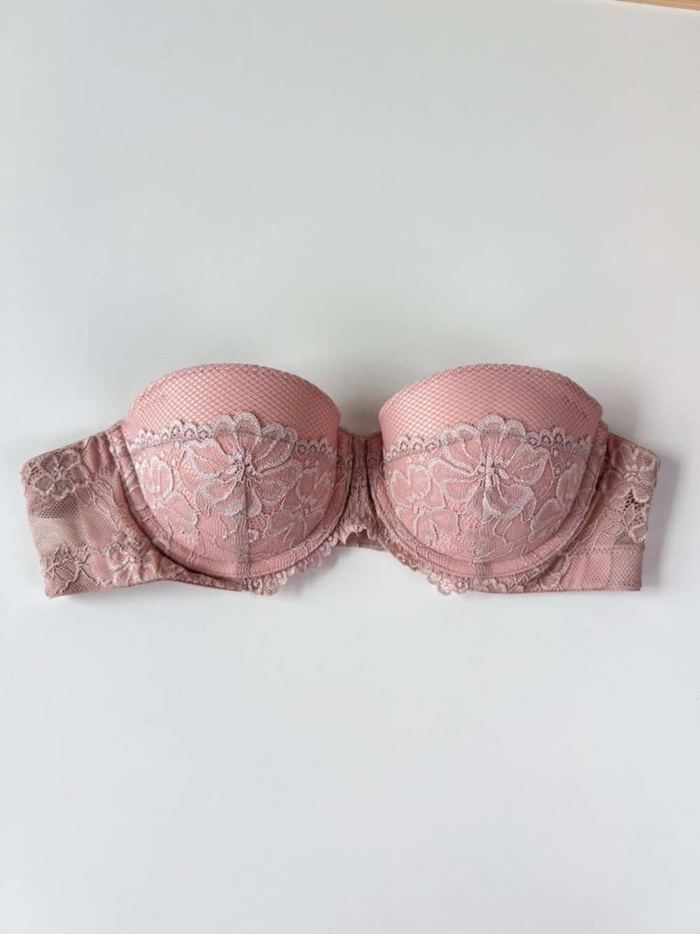 Maidenform Pink Lace Coquette Strapless Bra size 34A